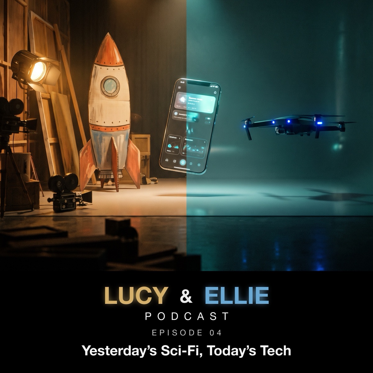 EP04 — Sci-Fi Tech: Flying Cars, Universal Translators & What's Actually Here: Lucy & Ellie Podcast episode art